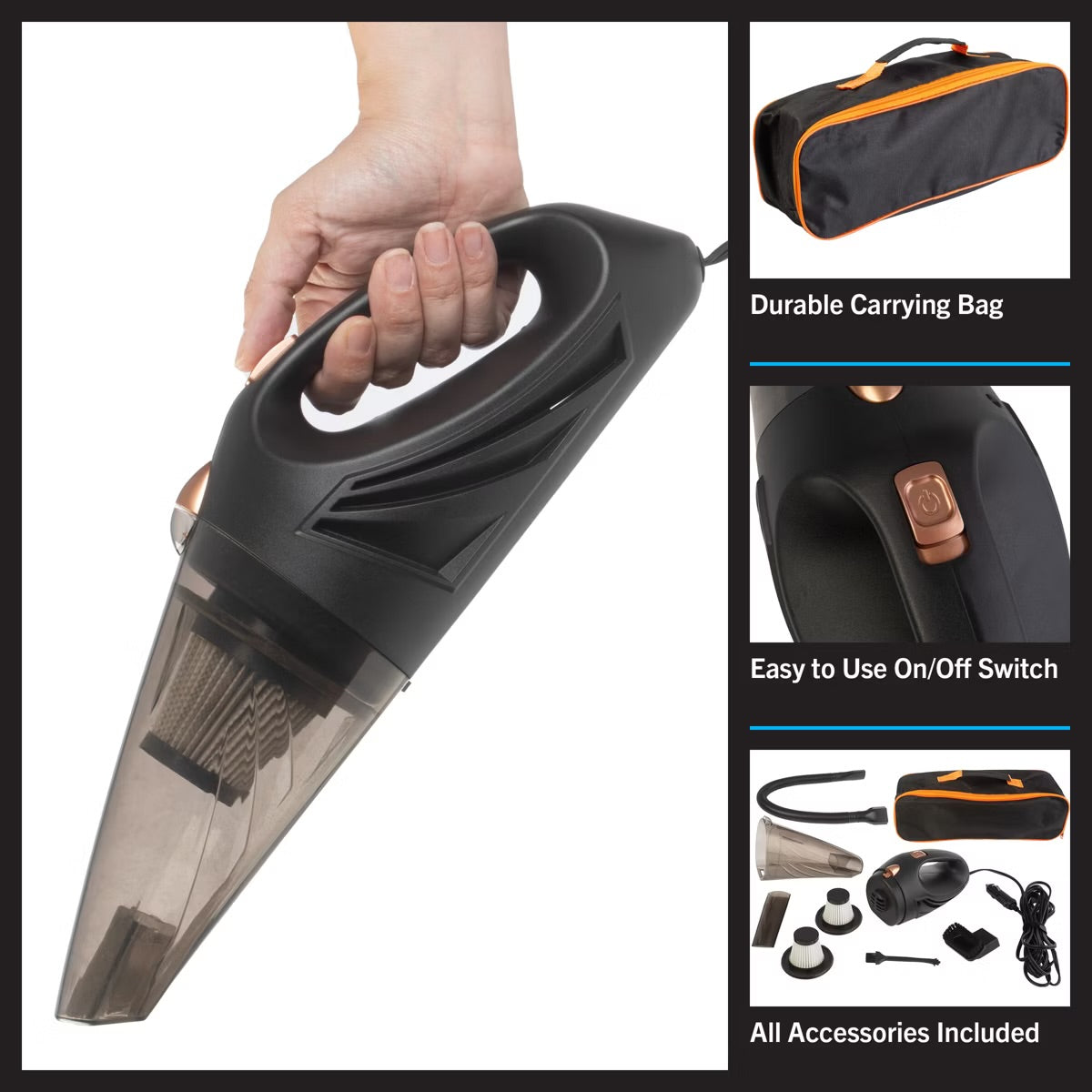 Portable Wireless Rechargeable Car Vacuum